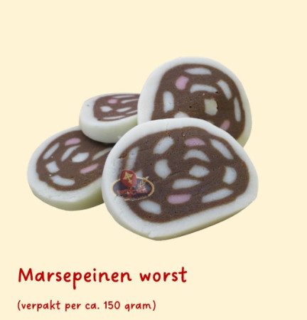 marsepein - plakjes worst